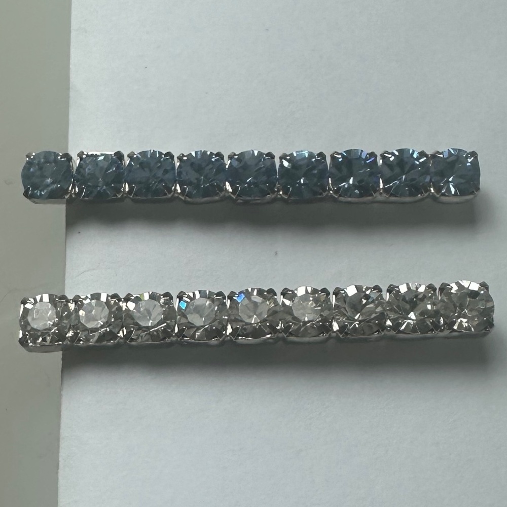 Danny Pollak Light Sapphire Swarovski Crystal Bobby Pin (#4) - approx. 2.5 in. - Picture 9 of 9